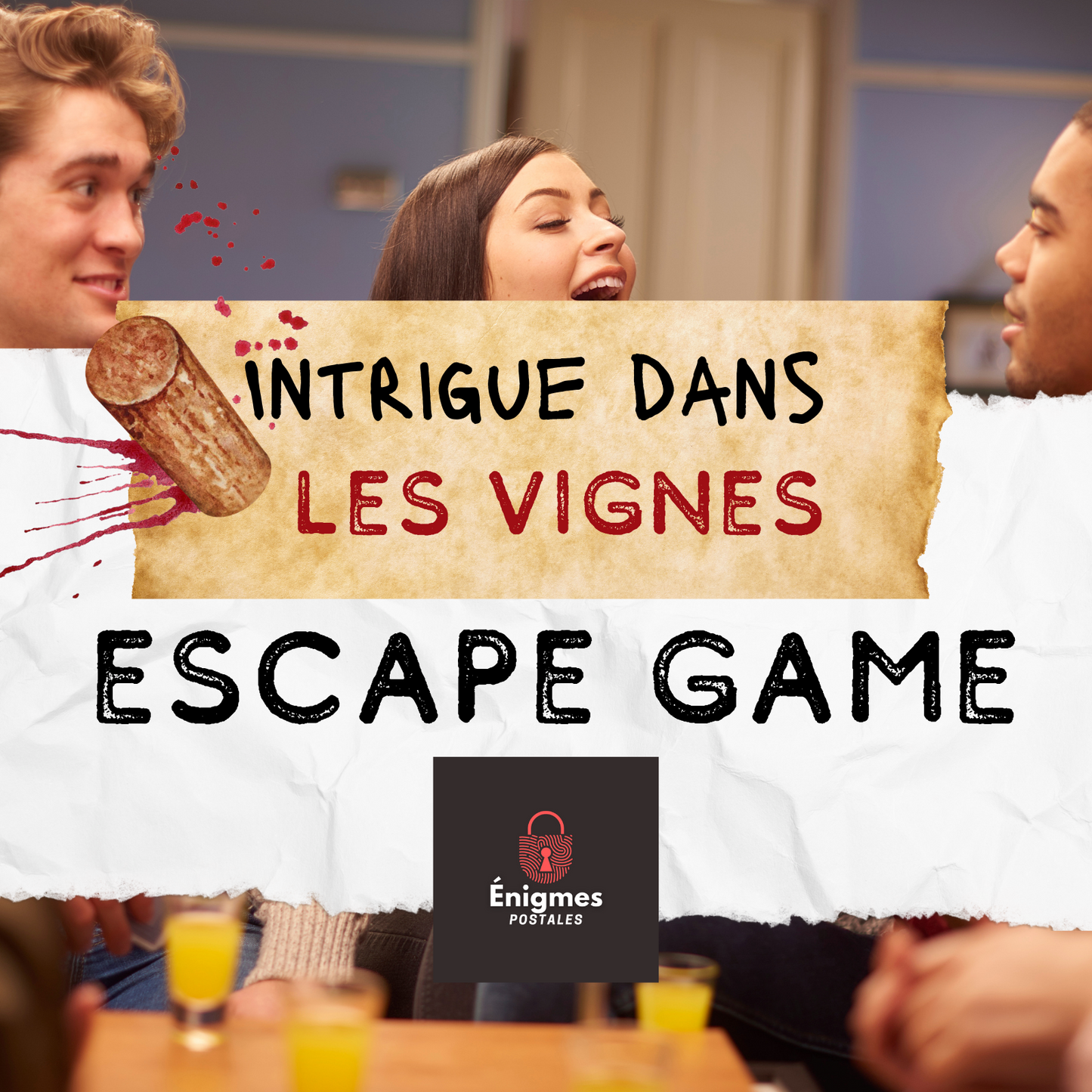 Players’ reactions after solving puzzles in the couples wine mystery game during the wine tasting mystery game