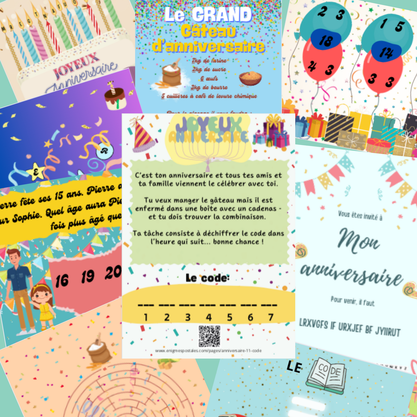 Installation de l'activité pour un anniversaire adolescents, un jeu interactif à imprimer pour la fête