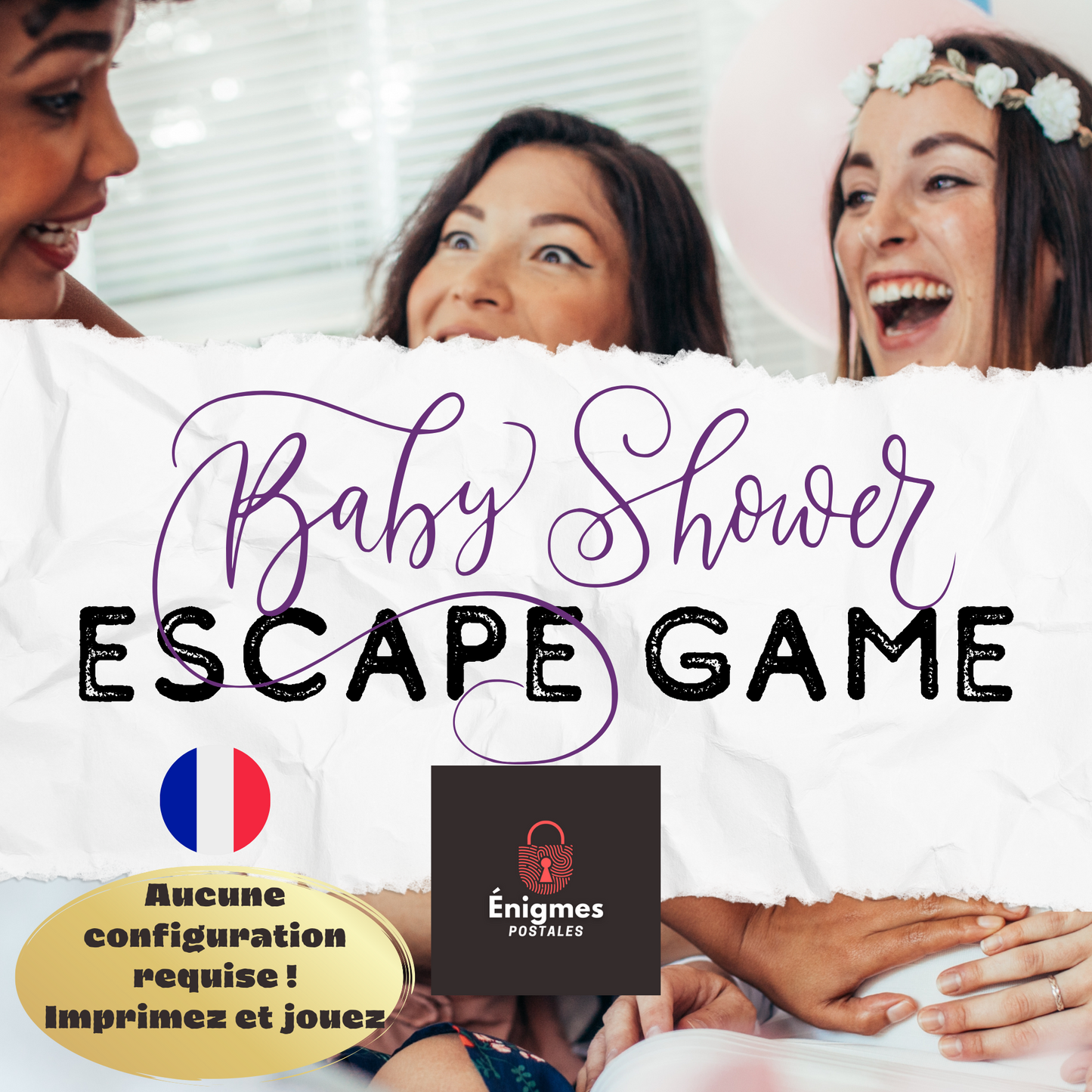 Réactions des participants après avoir découvert le sexe du bébé dans le jeu de gender reveal fille à imprimer