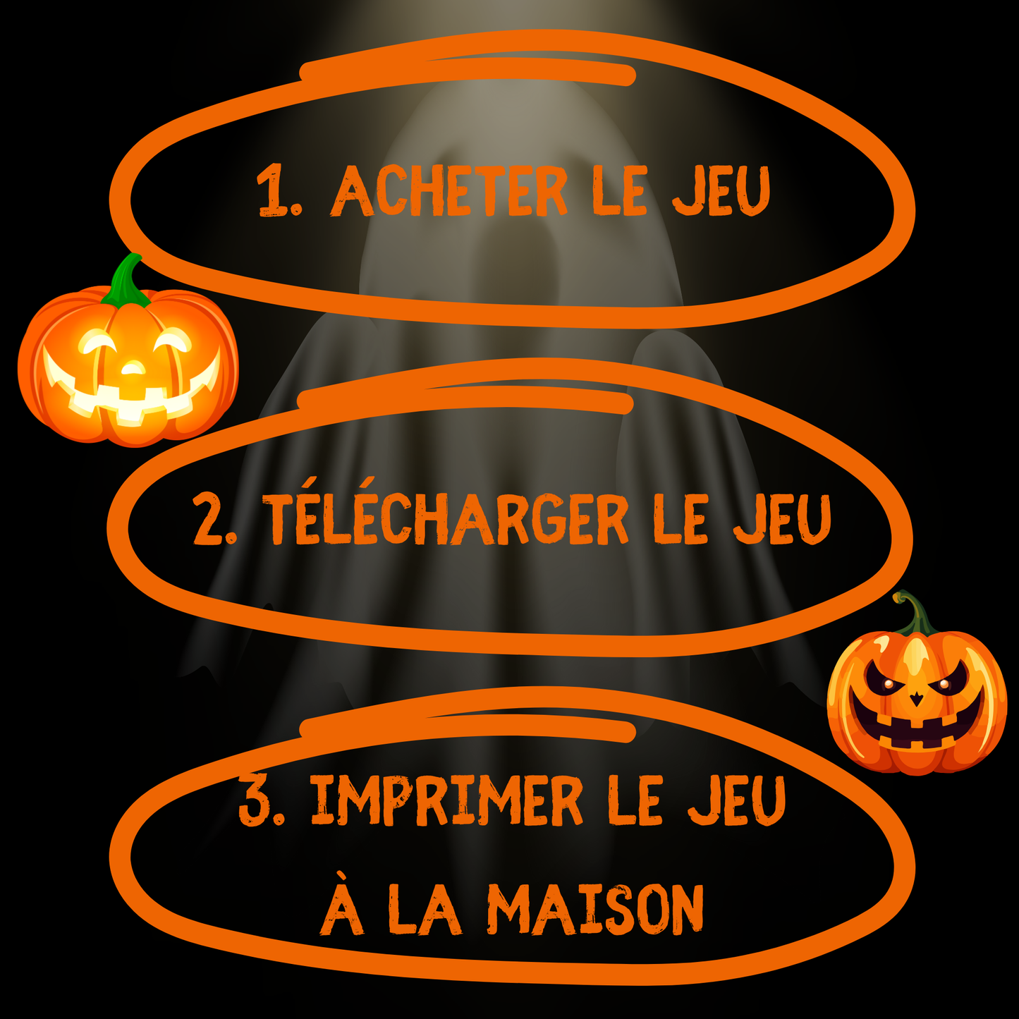 Instructions pour jouer à l'escape game d'horreur et résoudre les énigmes terrifiantes