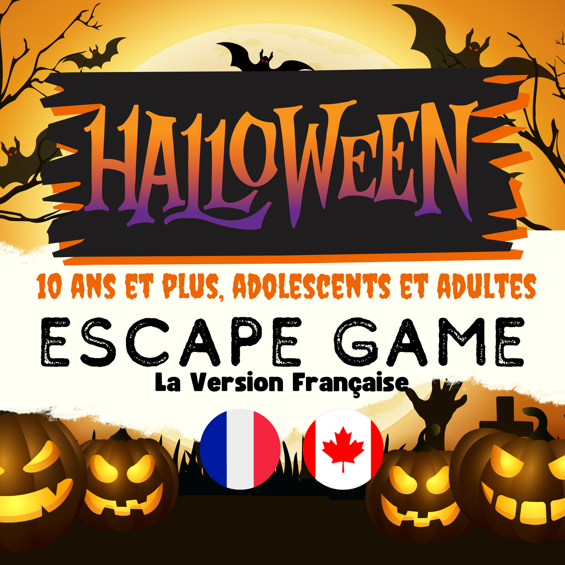 Escape game d'horreur pour une soirée Halloween effrayante avec enfants et adultes