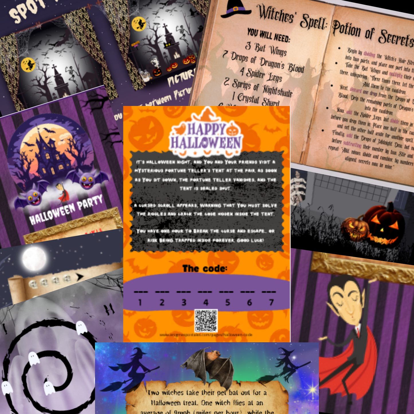 Setting up the Halloween escape room game for a haunted house experience