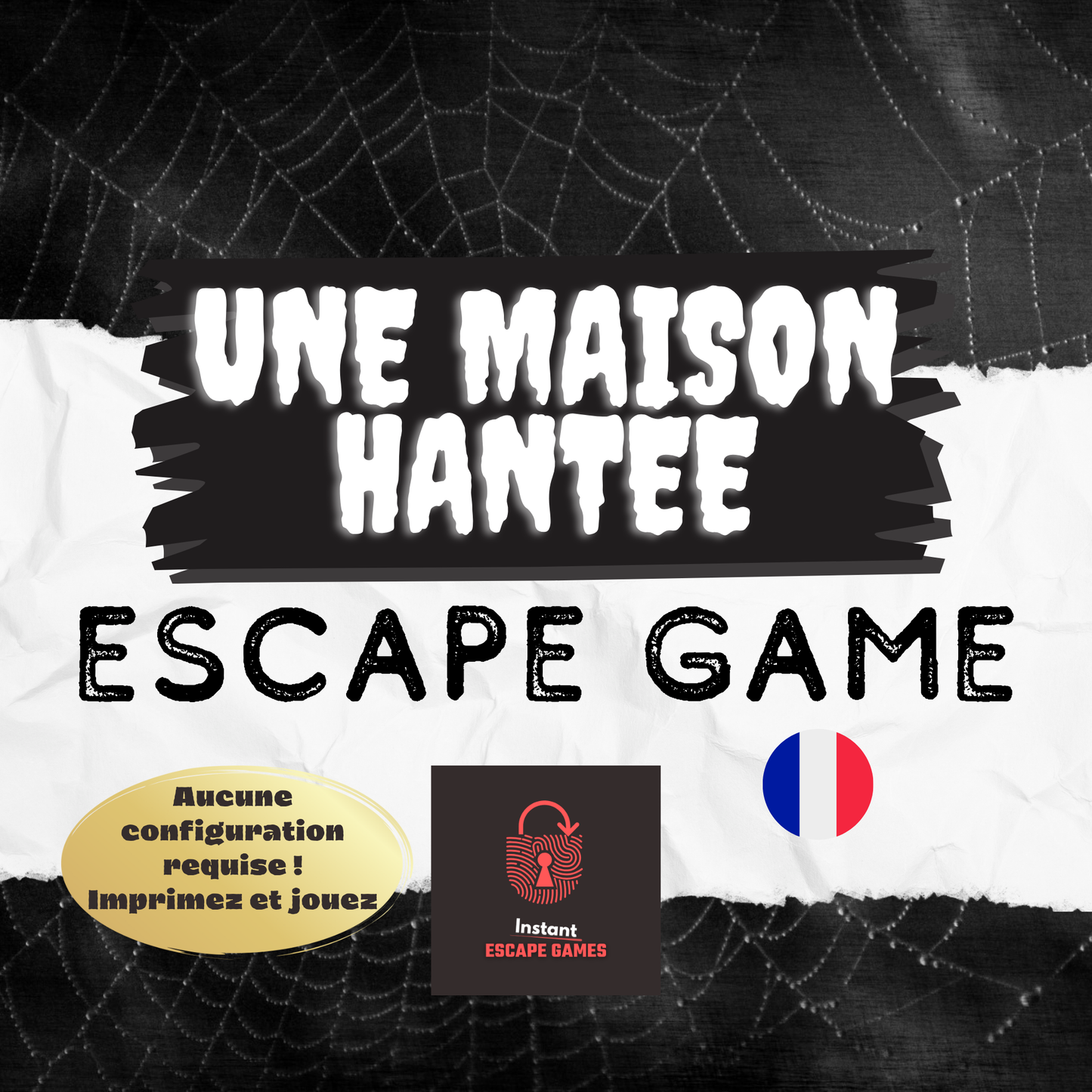 Escape game maison horreur à imprimer en cours avec des énigmes terrifiantes à résoudre