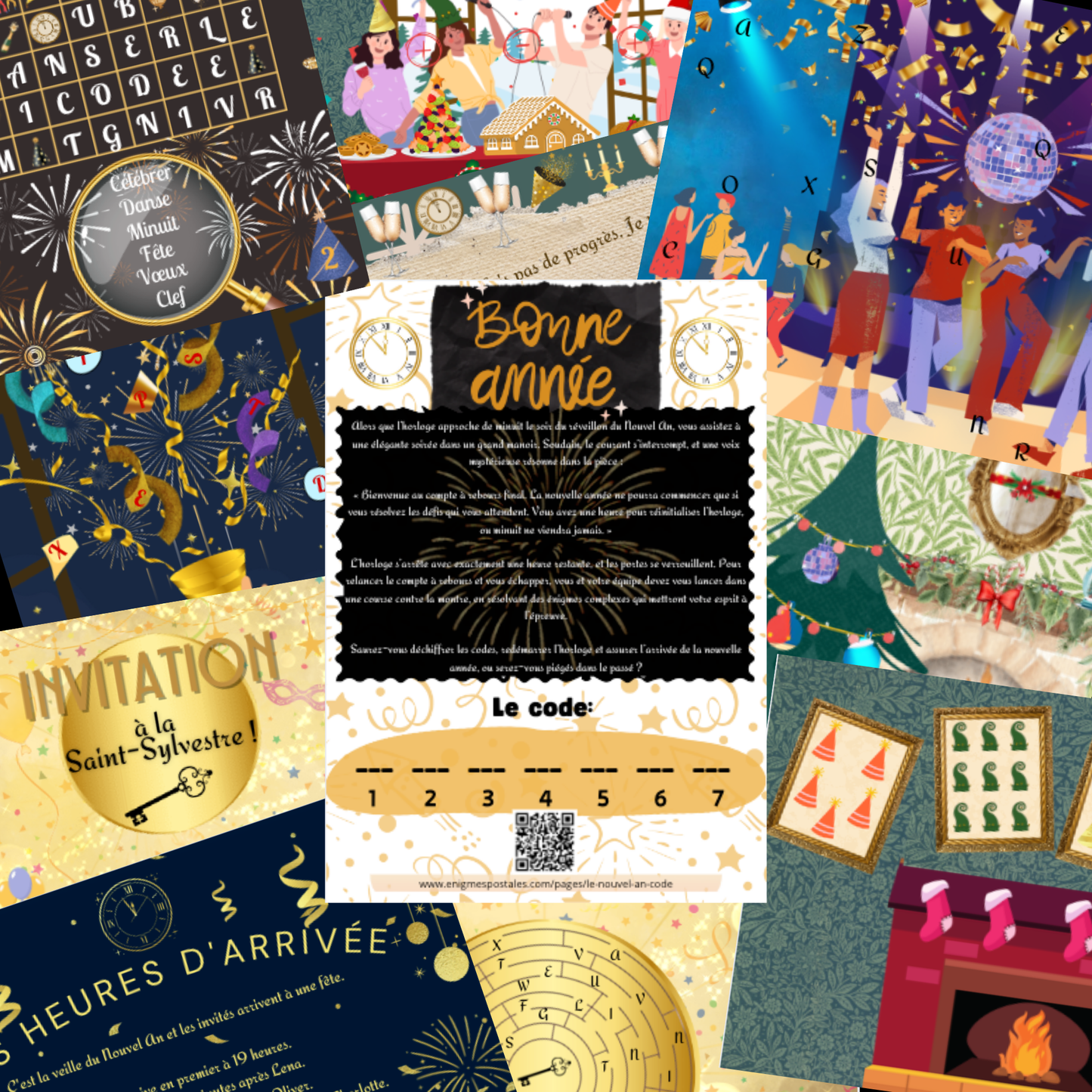 Préparation du jeu drôle à faire au nouvel an pour une soirée festive et amusante