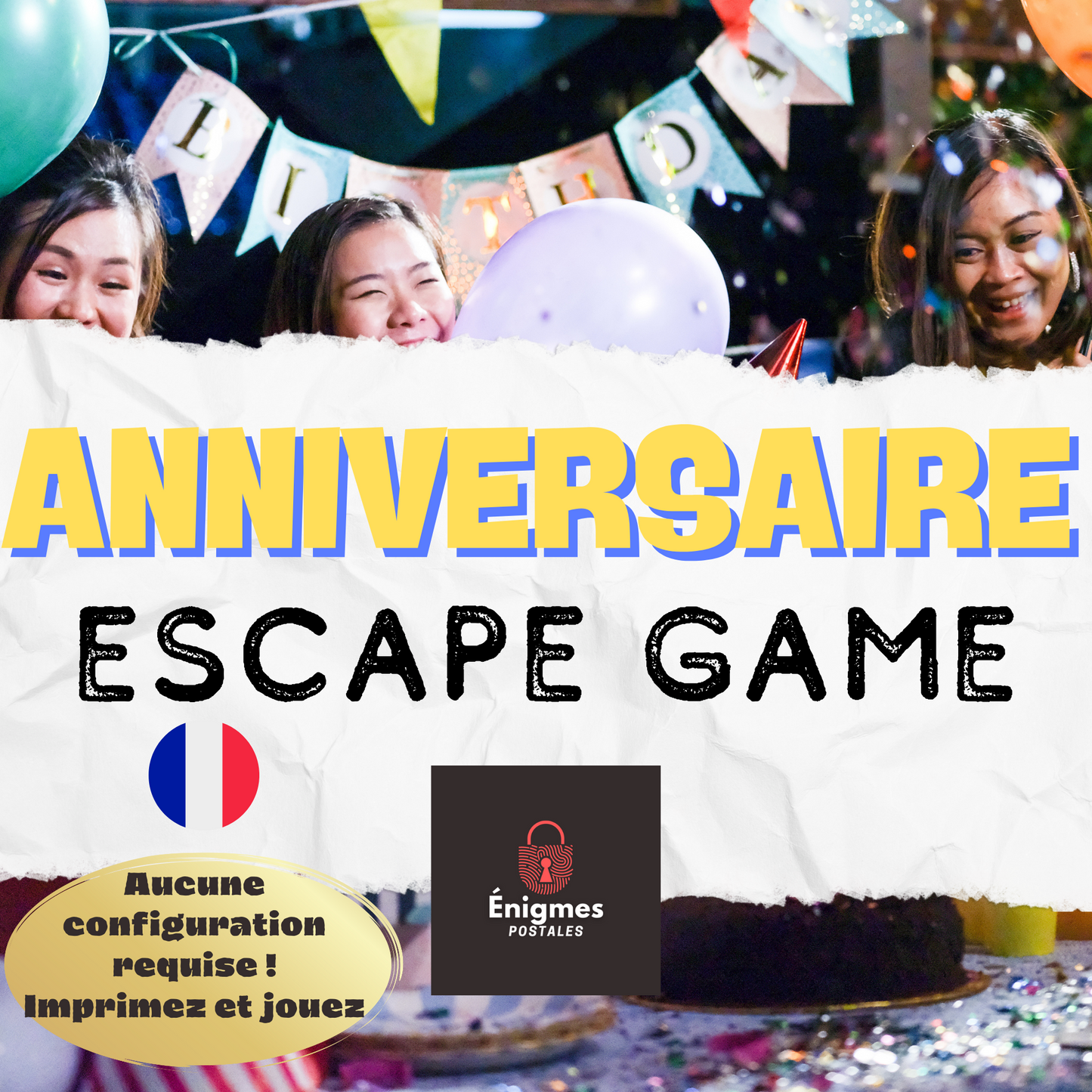 Réactions des enfants et adolescents après avoir résolu les énigmes de l'activité pour un anniversaire