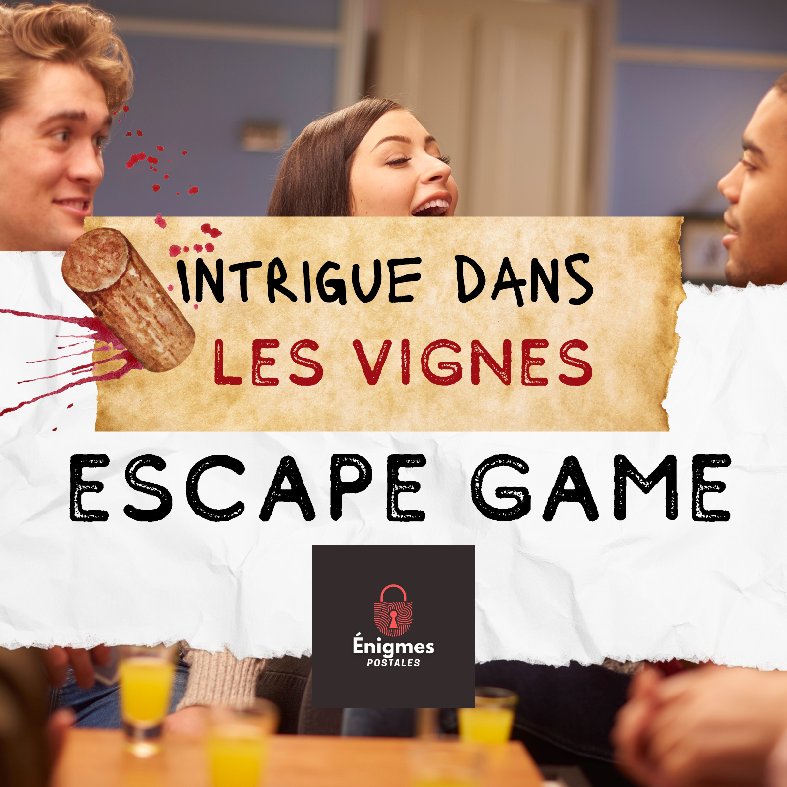 Players’ reactions after solving puzzles in the couples wine mystery game during the wine tasting mystery game