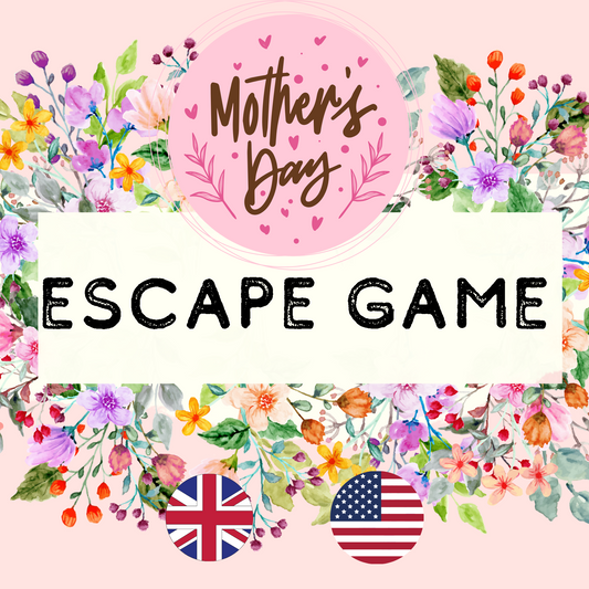 Printable Mother’s Day escape room game, perfect for a fun and engaging family activity