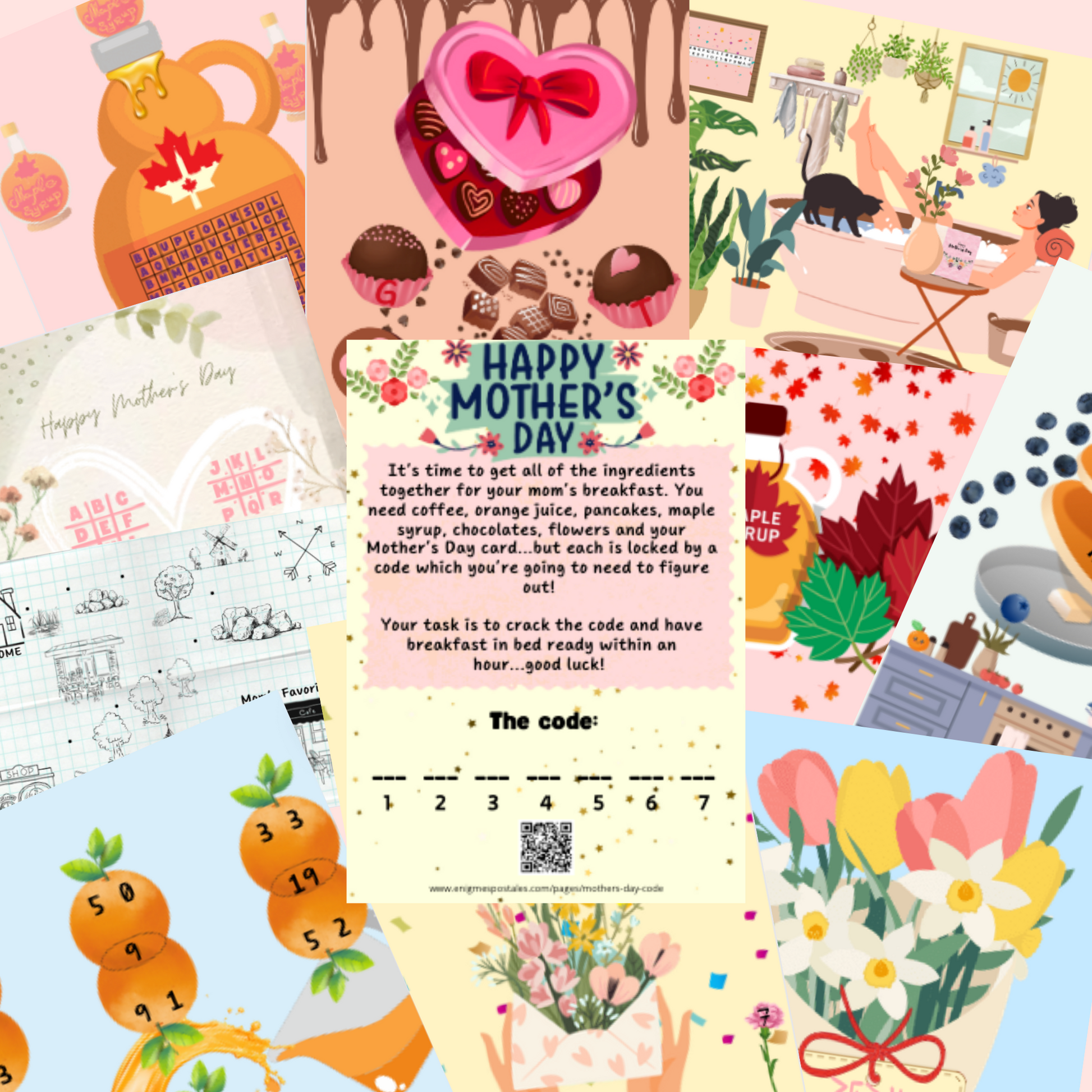 Setting up the printable Mother’s Day escape room game for an exciting family adventure