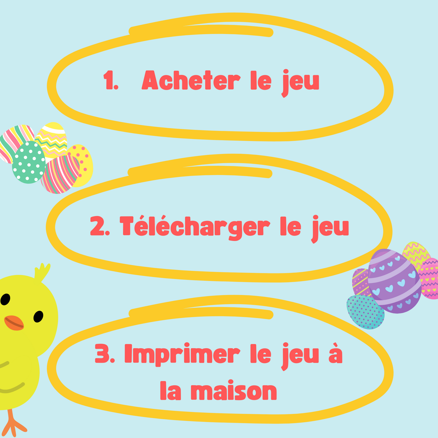 Instructions pour l'activité Pâques enfant, idéale pour des activités de Pâques enfant amusantes et éducatives