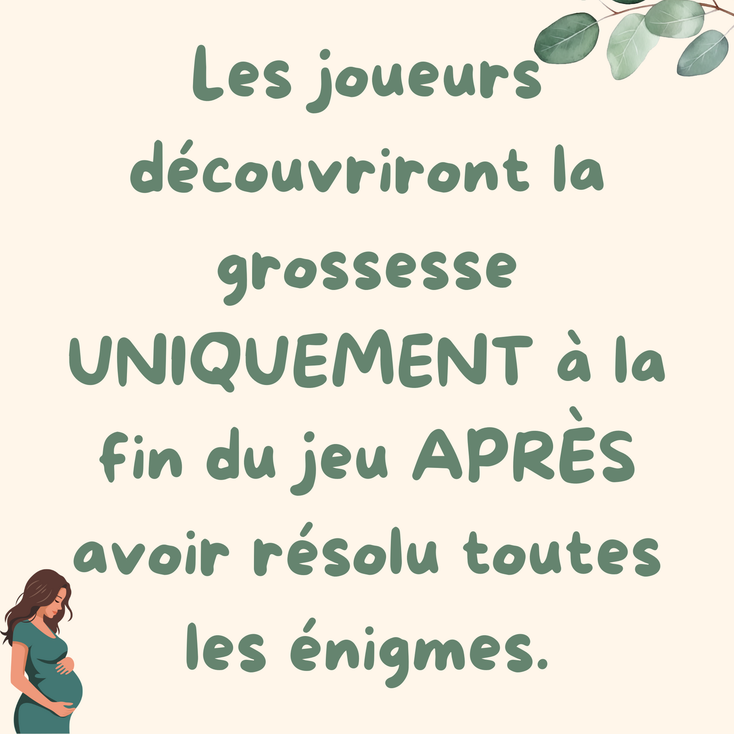 Instructions pour le jeu de mots mêlés grossesse enfant à imprimer pour annonce surprise