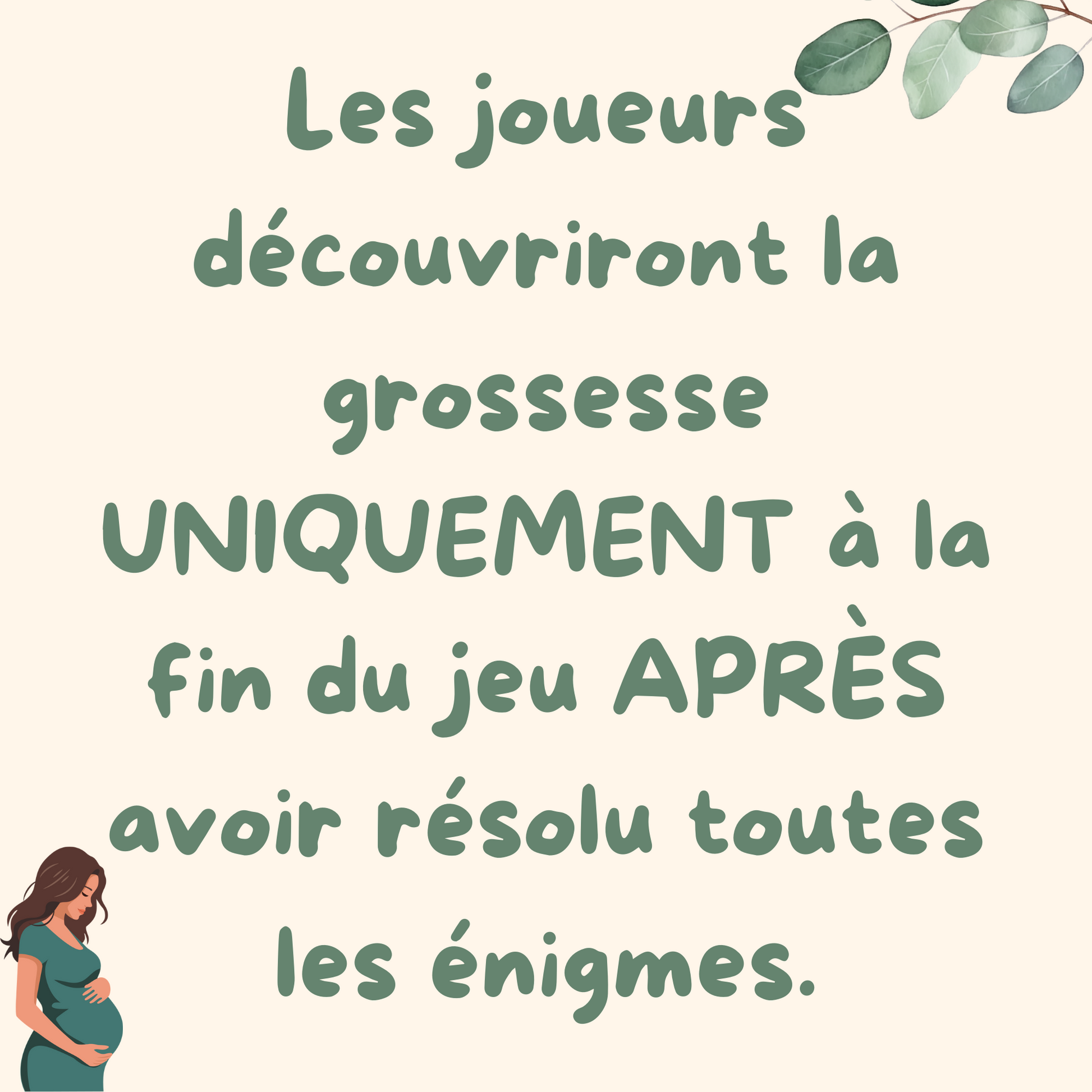 Instructions pour le jeu de mots mêlés grossesse enfant à imprimer pour annonce surprise