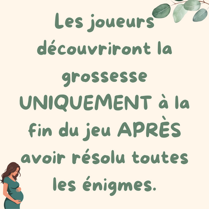Instructions pour le jeu de mots mêlés grossesse enfant à imprimer pour annonce surprise