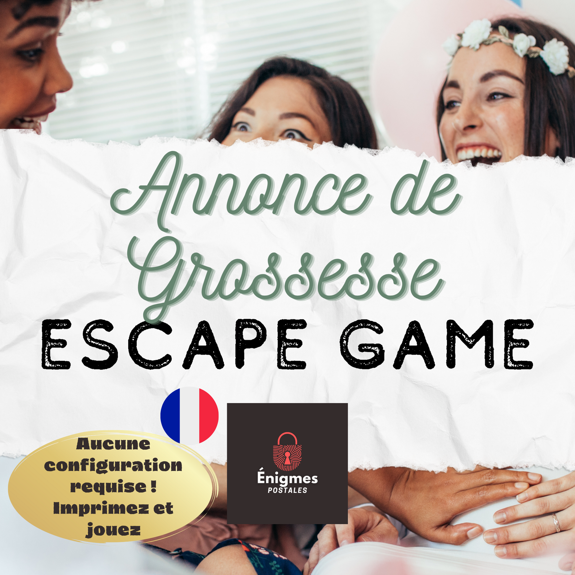 Réaction des participants après avoir résolu le jeu de mots mêlés grossesse enfant