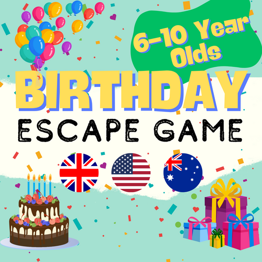 Escape game birthday party for 6 to 10 year olds, perfect for a fun and engaging celebration
