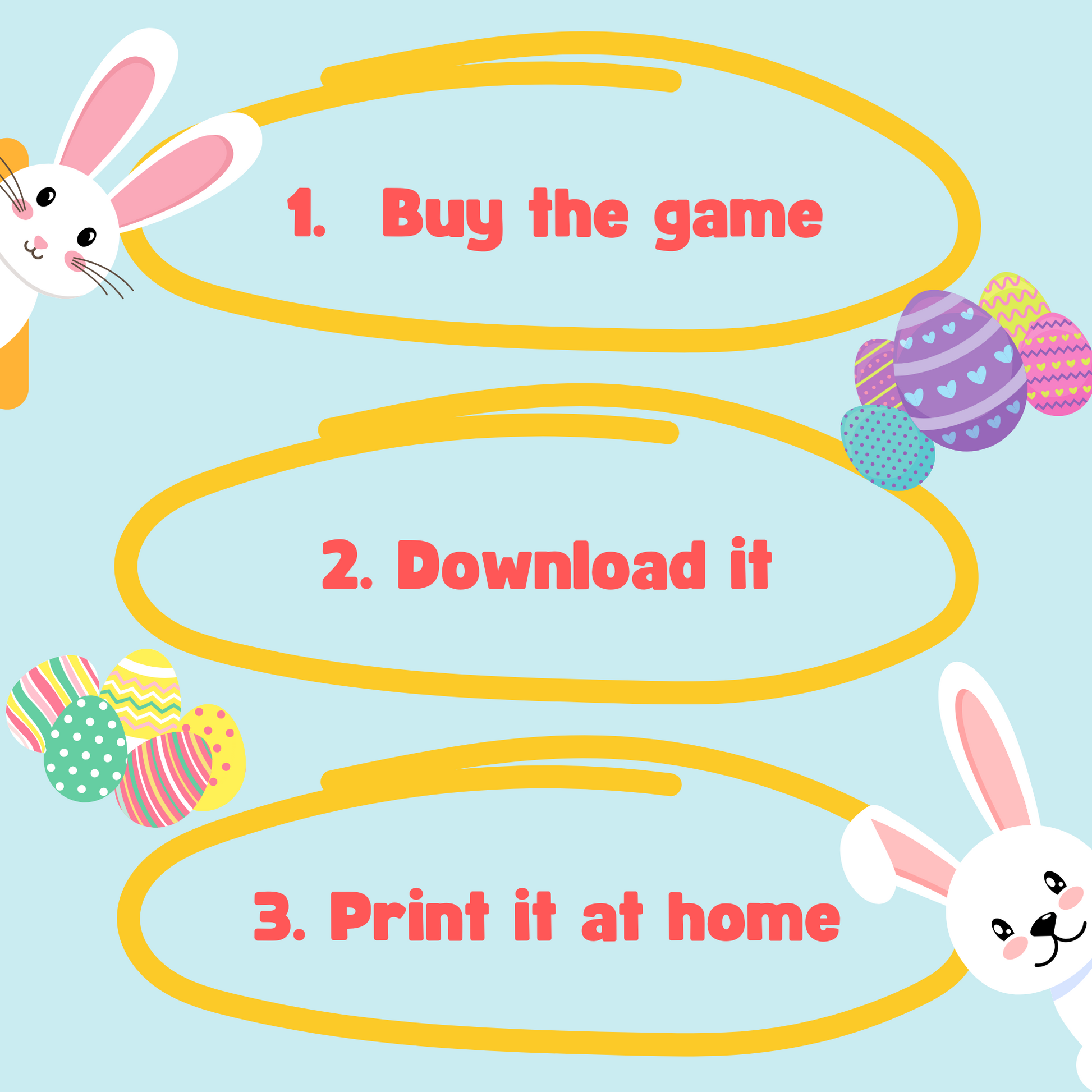 Instructions for the Easter mystery game, a fun and engaging way to celebrate Easter with family and friends