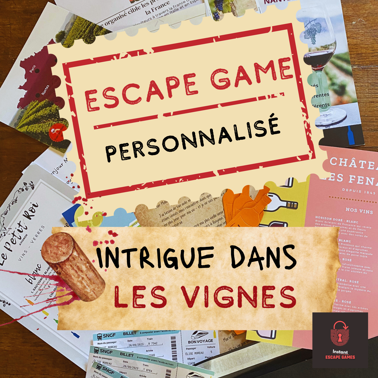 Escape game pour les amateurs de vin, défi mystère autour du vin à imprimer pour couples et amateurs de vin