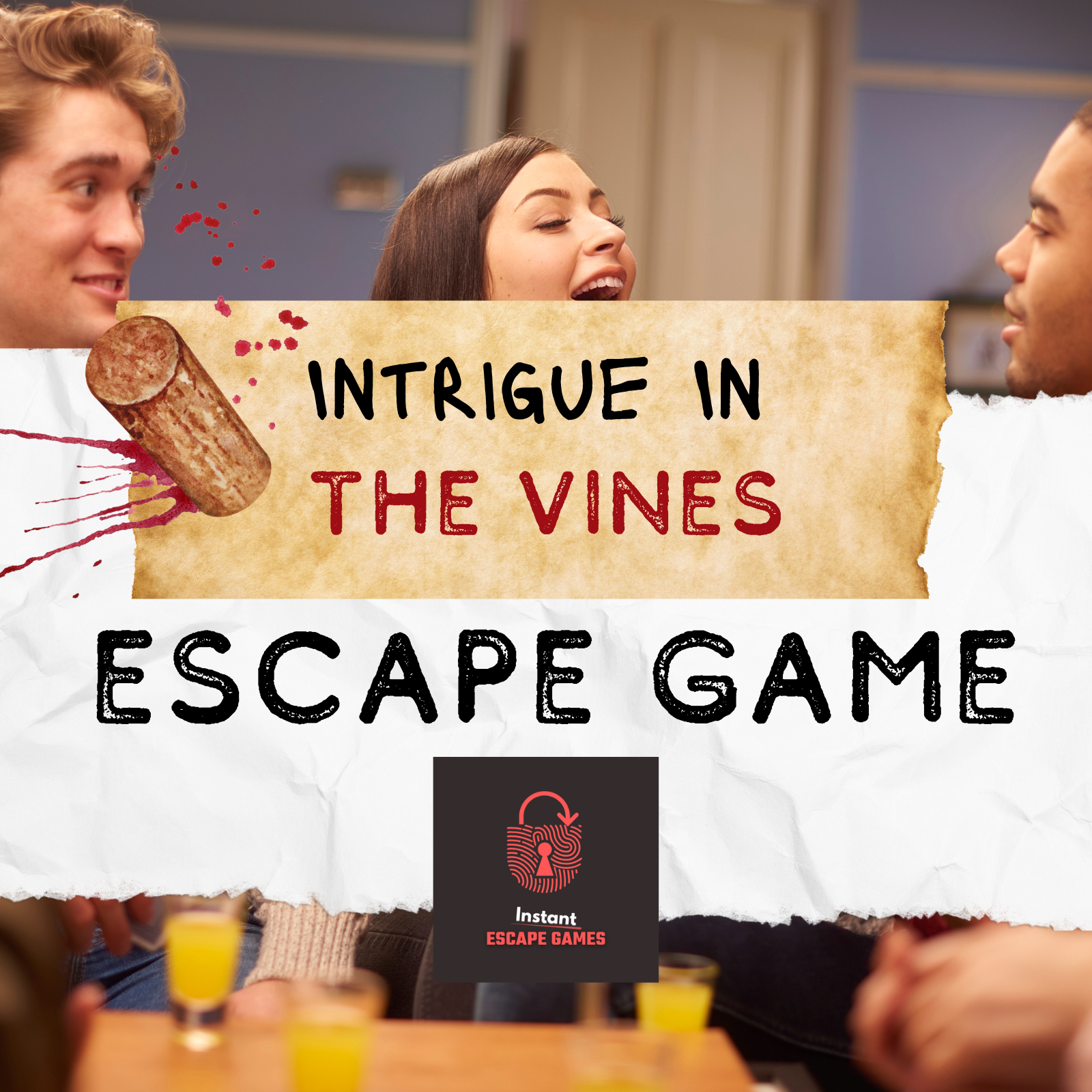 Players’ reactions after solving puzzles in the couples wine mystery game during the wine tasting mystery game