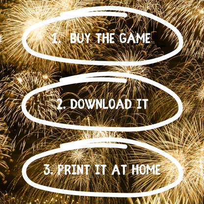 Instructions for fun family activities for New Year's Eve at home, perfect for parties