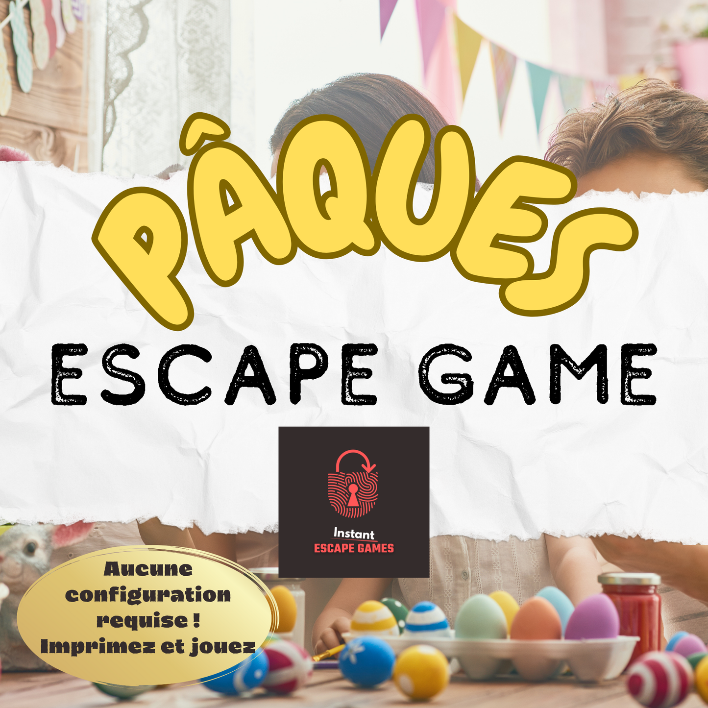 Réactions des enfants après avoir résolu les énigmes dans l'activité de Pâques enfant