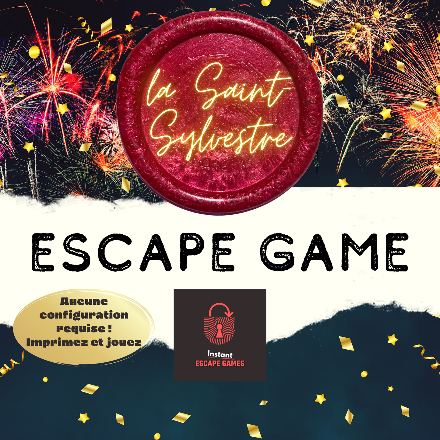 Joueurs s’amusant avec le jeu drôle à faire au nouvel an lors d'une soirée entre amis