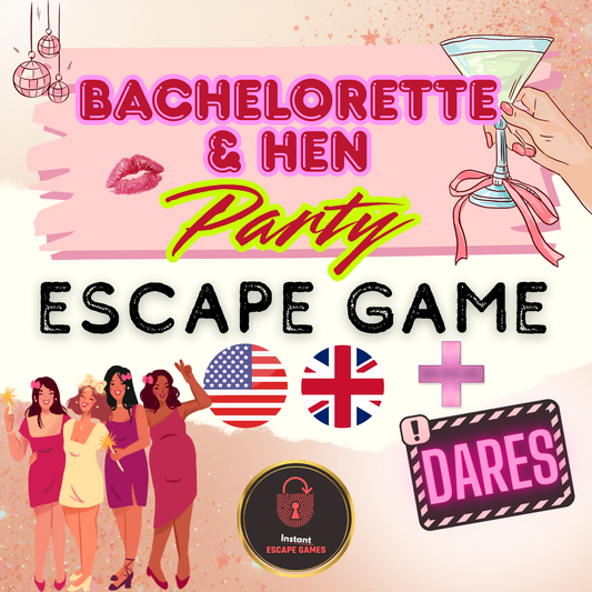 Printable Bachelorette Party and Hen Do Escape Game Kit perfect for Airbnb weekends or Cottage stays.