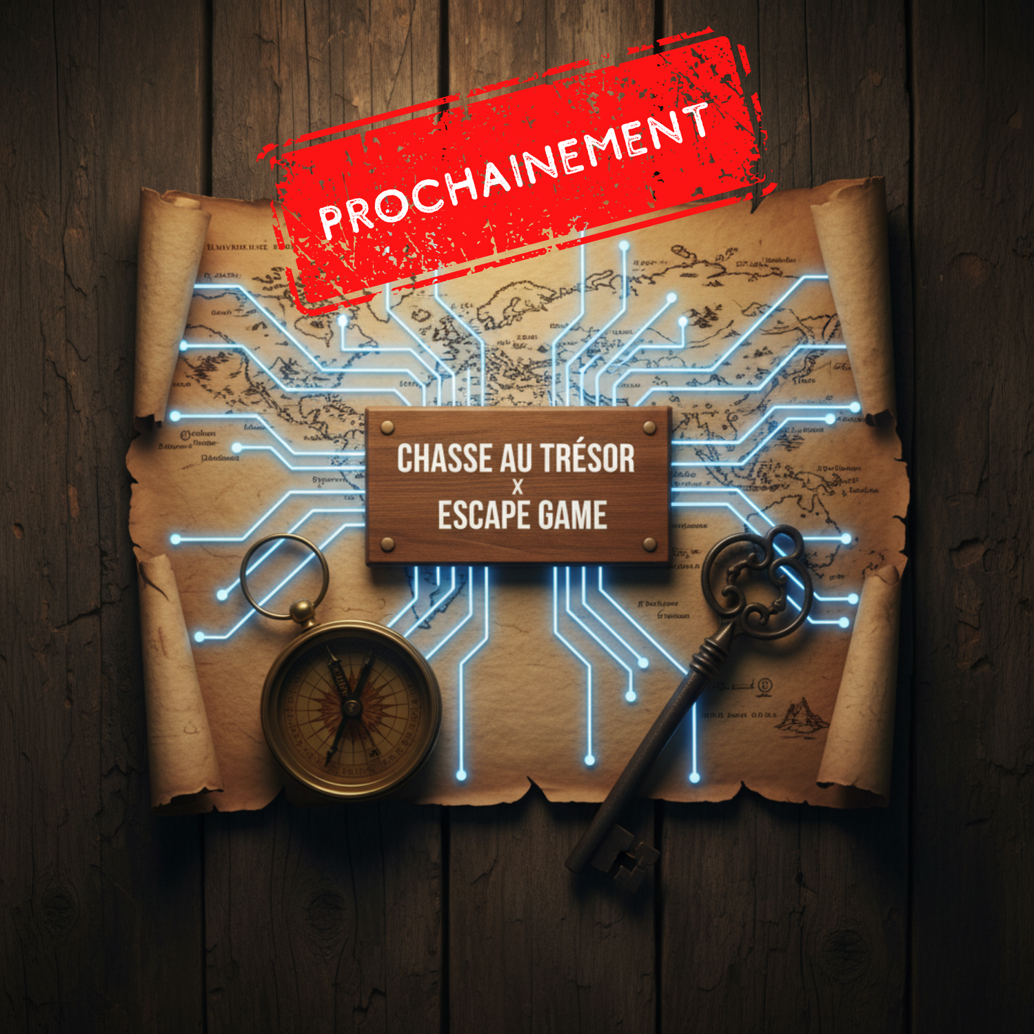 Chasse au trésor x escape game prochainement sur Instant Escape Games (avec carte et clé)