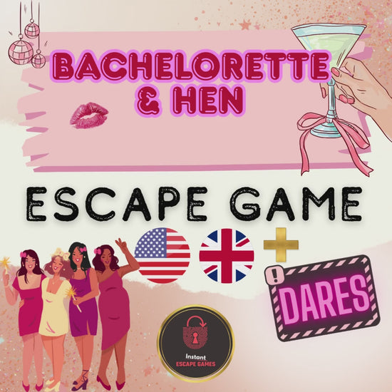 Group of friends laughing while playing a funny Bachelorette and Hen do scavenger hunt game with dares in an Airbnb living room.